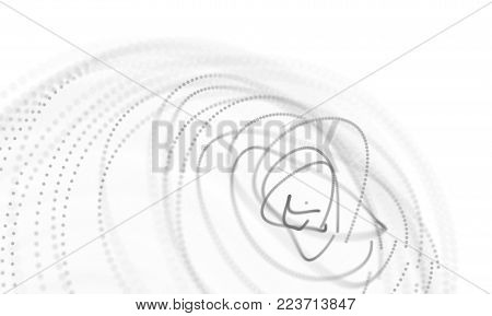 Abstract Light Geometrical Background . Connection structure. Science background. Futuristic Technology HUD Element . onnecting dots and lines . Big data visualization Business .