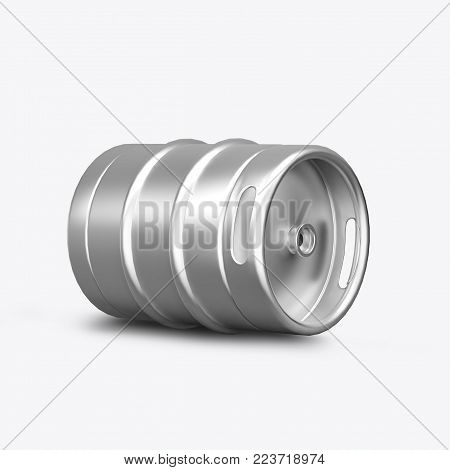 3d Render Kegs On A White Background 2k