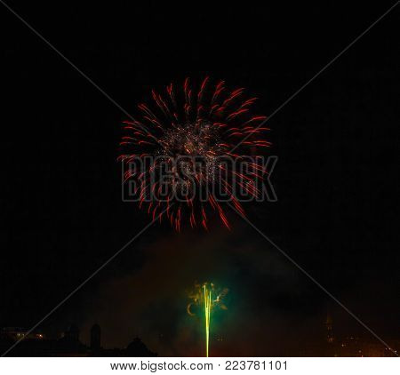 Fireworks in San Sebastian in the Basque Country