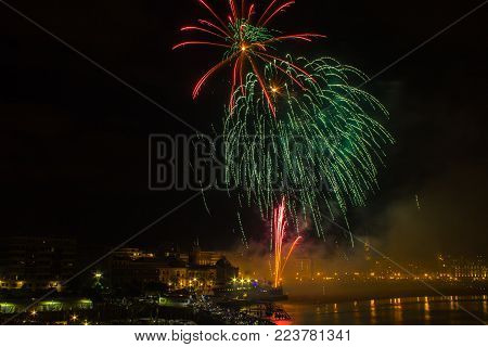 Fireworks in San Sebastian in the Basque Country