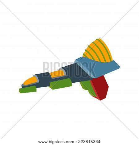 Space Blaster. Futuristic laser weapons. A fanstic gun. Vector illustration in a cartoon style.