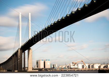 The Queen Elizabeth II bridge across the River Thames at Dartford