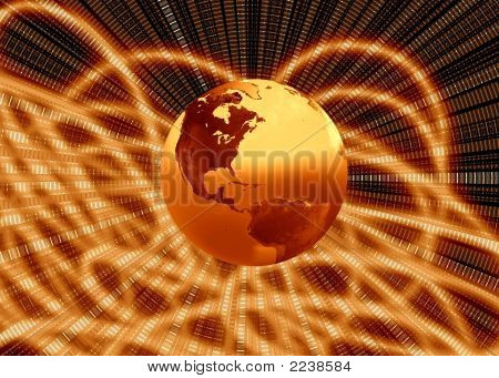 Abstractie achtergrond met planeet