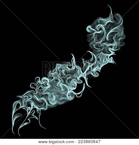 Abstract Colored Wave Or Curved Line Element For Design. Vector Illustration.