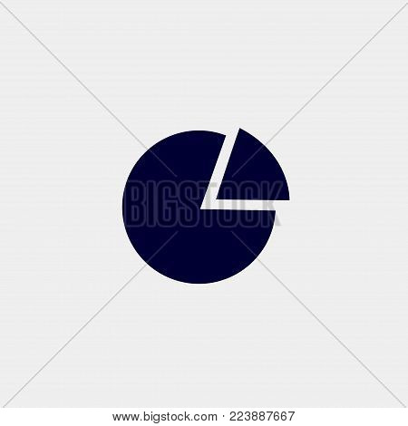 chart pie icon, vector illustration. diagram icon vector