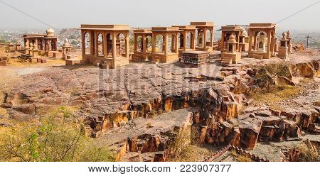 Ancient Tombs Of Jaswant Thada In Jodhpur, India. Jaswant Thada Was Built By Maharaja Sardar Singh O