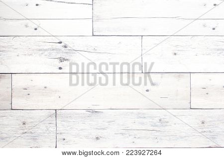 Old and Vintage white wooden texture background and pattern
