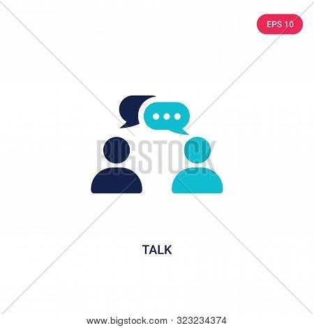 talk icon in two color design style.