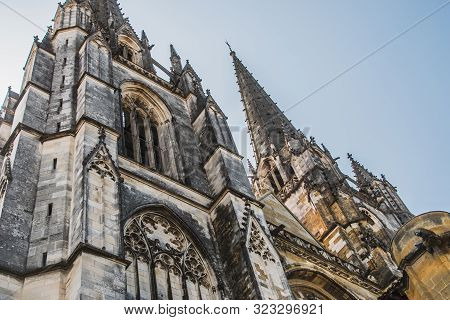 Gothic Sainte-marie Cathedral In The Center Of Bayonne In France