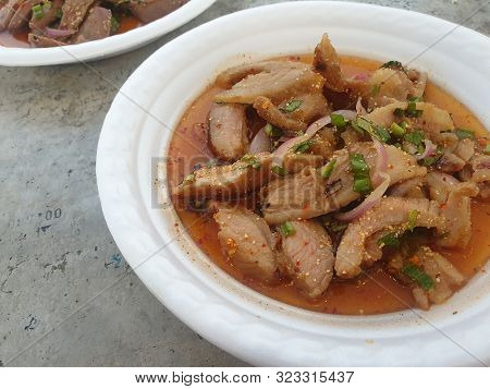 Spicy Minced Pork Salad (laab) At Thai Street Food