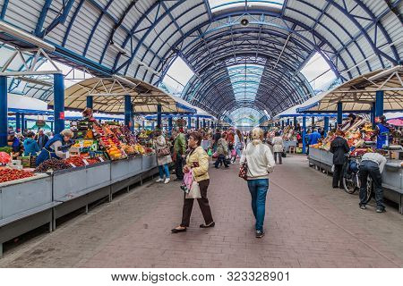 Minsk, Belarus - June 13, 2017: View Of Komarovsky Market In Minsk, Belarus
