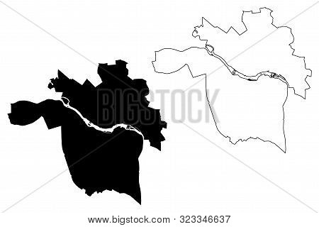 Richmond City ( United States Cities, United States Of America, Usa City) Map Vector Illustration, S