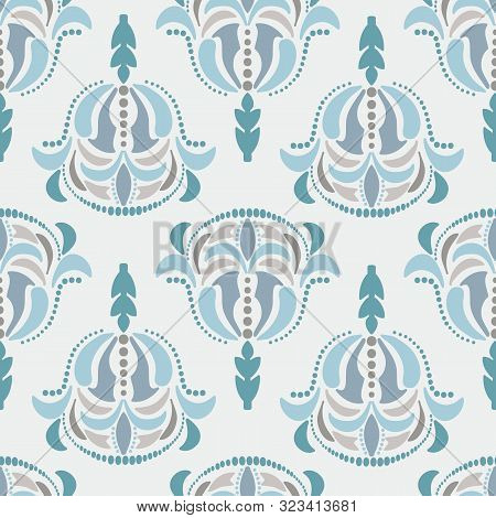 Ornate Hand Drawn Updated Damask Seamless Pattern