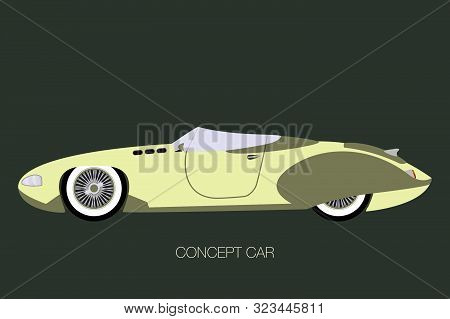Classic Convertible Car, Side View Of Car, Automobile, Motor Vehicle