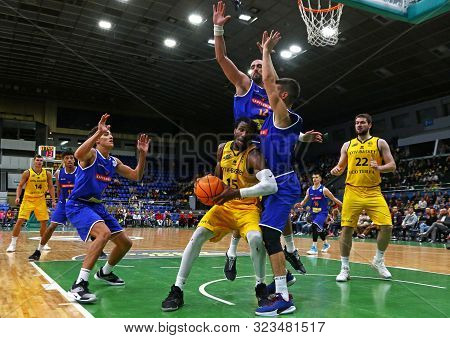 Kyiv, Ukraine - September 20, 2019: Fiba Basketball Champions League Qualifiers Game Bc Kyiv Basket 