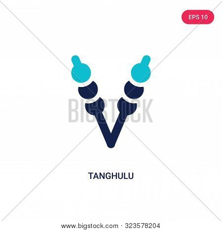 tanghulu icon in two color design style.