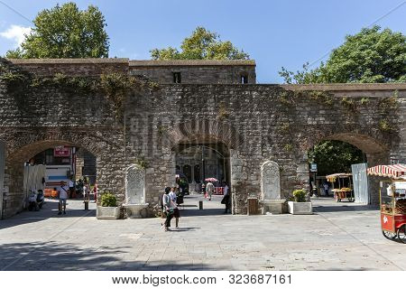 Istanbul, Turkey - July 26, 2019: Entrance Of Gulhane Park In City Of Istanbul, Turkey