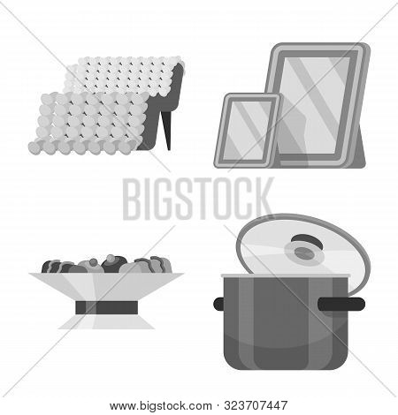 Isolated Object Of Room And Style Icon. Collection Of Room And Equipment Stock Symbol For Web.