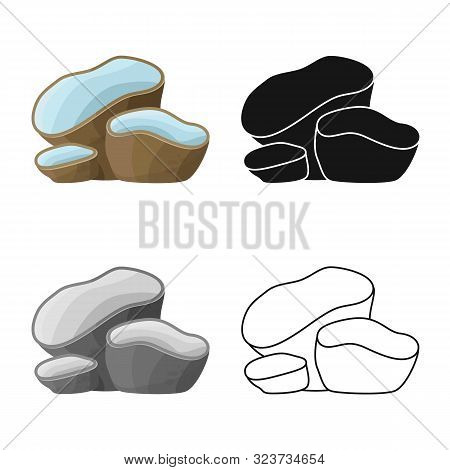 Vector Illustration Of Lichen And Coral Logo. Collection Of Lichen And Water Vector Icon For Stock.
