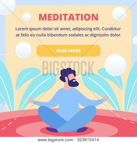 Meditation Techniques Courses, Eastern Spiritual Practices School, Mental Health Service Flat Vector