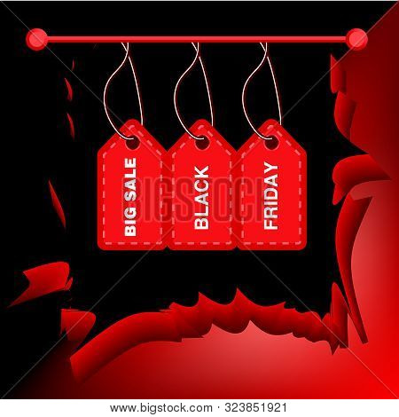 Black Friday Special Offer Poster Shopping Prize Tags With Text Holiday Promotion Concept Horizontal