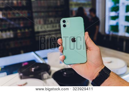 Ufa, Russia, 24 September, 2019: The Iphone 11, 11 Pro And Pro Max Are Displayed As The Smartphone B