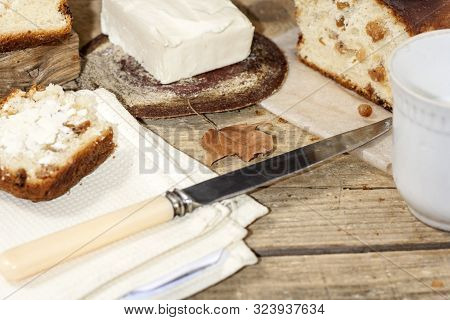 Barmbrack Or Bairin Breac Is A Traditional Irish Sweet Yeast Bread With Grapes And Raisins, Often Ea