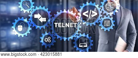 Telnet Virtual Terminal Client. Internet And Network Concept