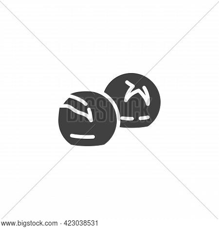 Bun Bread Vector Icon. Filled Flat Sign For Mobile Concept And Web Design. Brioche Bread Glyph Icon.