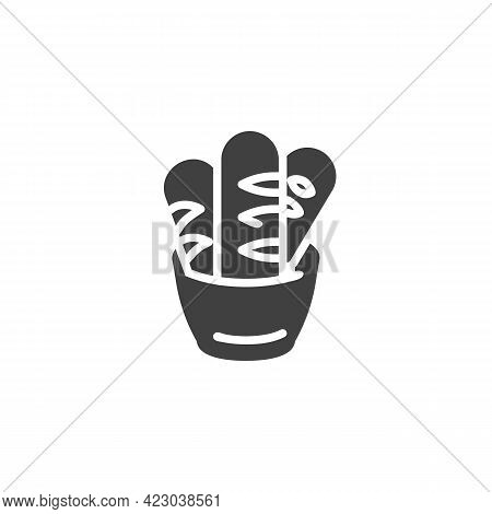 Baguette Bread Vector Icon. Filled Flat Sign For Mobile Concept And Web Design. Bread Sticks Glyph I