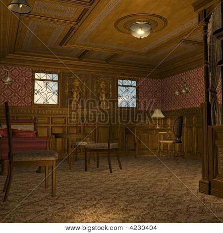 Cabina di prima classe su una vecchia nave di lusso