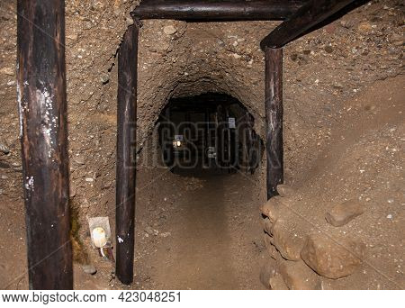 The mysterious Ravne tunnels in Bosnian Pyramid Valley , Visoko . Bosnia and Herzegovina.