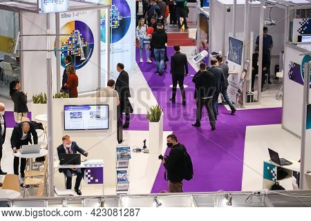Minsk. Belarus - 31.05.2021 - Pavilions At The Exhibition, General Plan. Pavilions At The Tibo Exhib