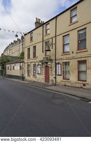 Bath, United Kingdom - June 8, 2021: Historic Public House In Walcot Street In The World Heritage Ci