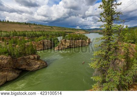 Beautiful Klondike river in Canada