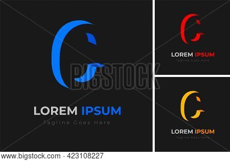 Modern 3d Letter C Logo Design. Letter C Logo Template Design. Creative Letter C Logo Design Vector 
