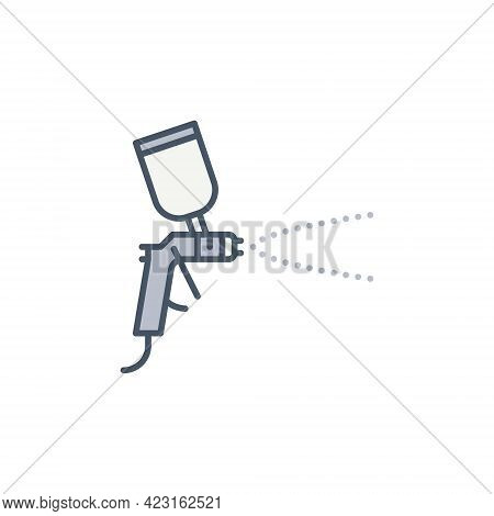 Vector Air Spray Paint Gun Concept Colored Icon