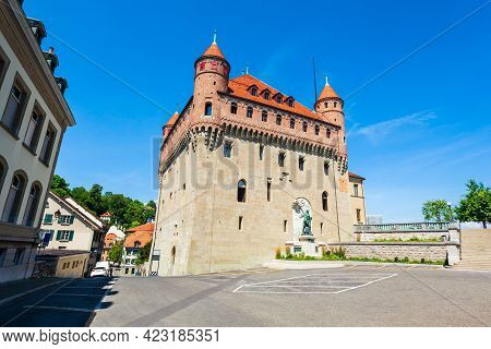 Chateau Saint-maire Or Saint Maire Castle Is A Medieval Castle In Lausanne City, Which Located On Sh