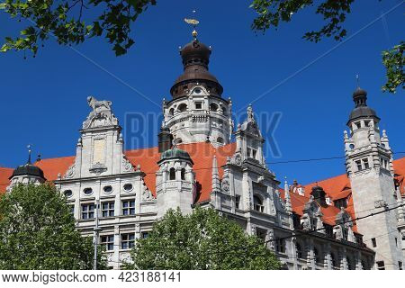 Leipzig City Hall. Architecture In Germany. New City Hall (neues Rathaus) In Historicism Architectur