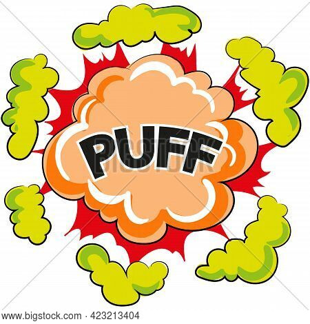 Puff Speech Bubble Comic Book Cartoon Vector