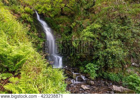 Long Exposure Of The Hollowbrook Waterfall On The South West Coastpath From Woody Bay To Heddons Mou