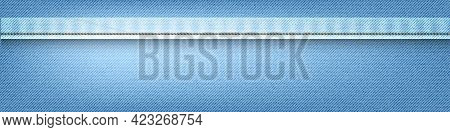 Denim, Blue Jeans Texture Background. Realistic Denim Texture, Grunge Print.
