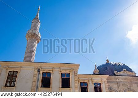 Tesvikiye,istanbul,turkey-june 10,2021. Exterior View From The Historical And Restored Tesvikiye Mos