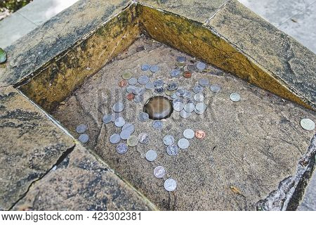 Benchmark Of The Highest Spot In Thailand At Doi Inthanon National Park, Chiang Mai, Thailand. 2,565