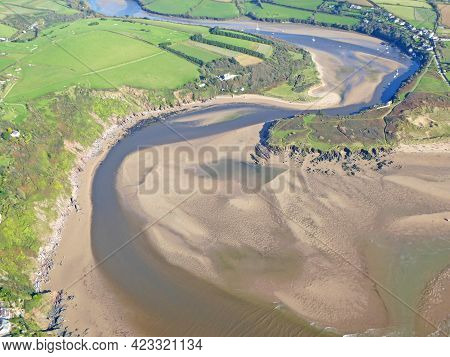 Aerial View Of The River Avon In Devon