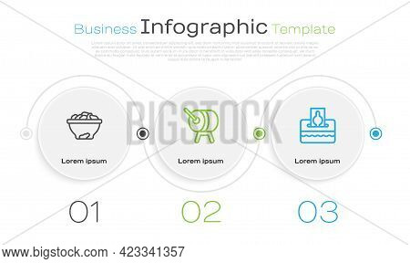 Set Line Date Fruit In Bowl, Ramadan Drum And Donate Or Pay Your Zakat. Business Infographic Templat