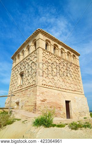 Mudejar building, named as Casa de la Estanca, used for agricultural works, in Borja, Zaragoza Province, Aragon in Spain.