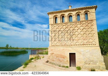 Mudejar building, named as Casa de la Estanca, used for agricultural works, in Borja, Zaragoza Province, Aragon in Spain.