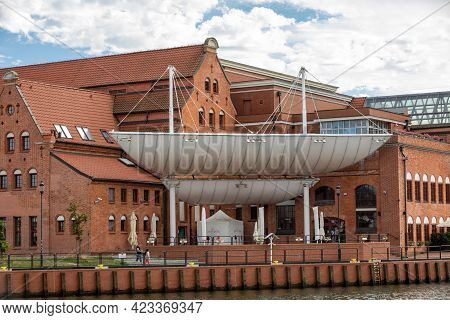 Gdansk, Poland - Sept 9, 2020: Polish Baltic F. Chopin Philharmonic In Gdańsk Is A Concert Hall Loca