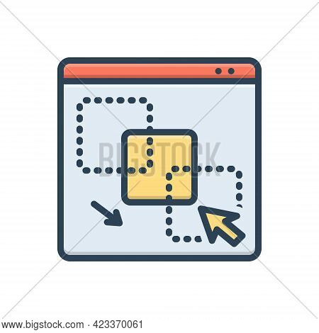 Color Illustration Icon For Draggable Dragg Able Arrow Browse Website